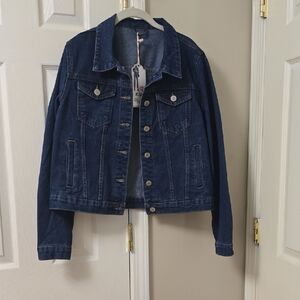 Classic Dark Blue Denim Jacket